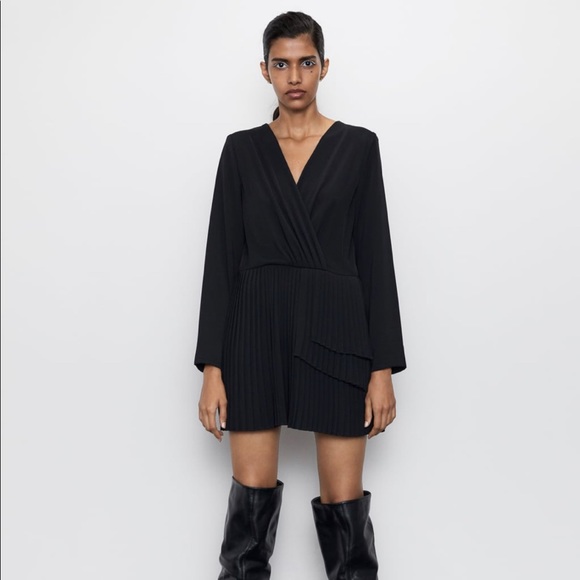 Zara Pants - Zara Pleated Jumpsuit Black XS
